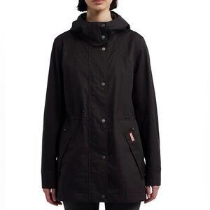 HUNTER Women’s Medium Adela Cotton Canvas Hooded Adjustable Rain Jacket Coat
